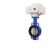 Katup Kupu-Kupu Tipe Wafer Elektrik D971X-16Q Soft-Seated Modulating Actuated Stainless Steel Air DN40-DN150