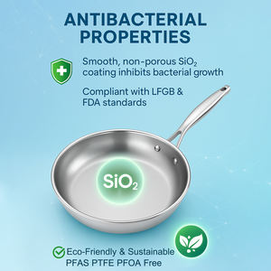 Shangwey Cocina Restaurante Inducción Gas Ollas antiadherentes Juego de utensilios de cocina Sartén antiadherente Sartén de acero inoxidable Juego de sartén - Product Image 5