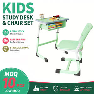 Chaises et tables de classe à faible MOQ, bureau d'étude pour étudiants, ensemble bureau et chaise d'école - Product Image 1