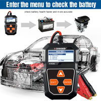 Testeur de charge de batterie automobile 12V, analyseur de capacité, testeur de batterie de voiture, testeur d'alternateur numérique Konnwei Kw208 pour voitures