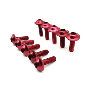 Tornillos de Carenado de Aluminio Anodizado Negro, Rojo, Azul y Dorado M6 x 20 mm para Motocicleta - Product Image 6
