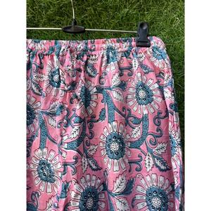 Conjunto de Pijama de Verano de Algodón Acogedor, Ropa de Dormir Larga Unisex con Estampado de Bloques Hechos a Mano, Pijamas de Estilo Dulce para Mujer - Product Image 3