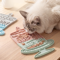 Tapis à lécher antidérapant en silicone pour chien et chat, avec ventouse, anti-étouffement, pour une alimentation lente, accessoire apaisant pour animaux de compagnie