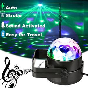 Projecteur de scène LED RGB à télécommande pour DJ, lumières de danse stroboscopiques, éclairage de fête activé par le son, laser disco, alimentation USB 5V/CA, usine OEM/ODM - Product Image 3