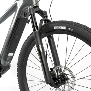 Vélo de montagne électrique CYCTRAC EM8 avec cadre en fibre de carbone, <span class=keywords><strong>moteur</strong></span> central 500W, batterie au lithium 48V, freins à disque hydrauliques 12 vitesses - Product Image 6