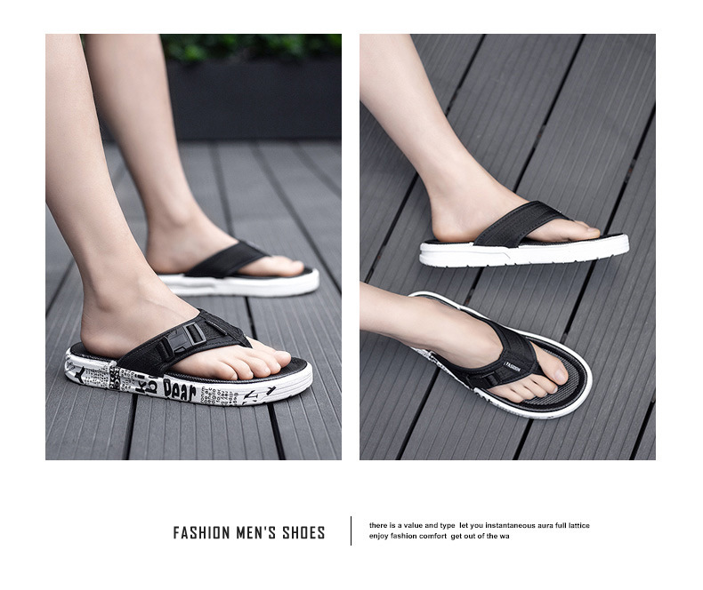 Summer Casual Thong Slippers Outdoor Beach Flipflops EVA PE Flip-flopSs Slippers For Mens
