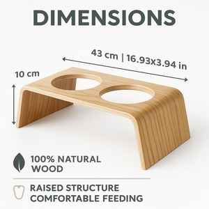 Mangeoire double personnalisée <span class=keywords><strong>pour</strong></span> animaux de compagnie support en bois gravé nom station <span class=keywords><strong>d</strong></span>'alimentation surélevée <span class=keywords><strong>pour</strong></span> chats chiens deux bols en acier inoxydable - Product Image 5
