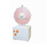 Grande roue de la fortune électronique en acrylique avec base, roulette électronique chanceuse pour jeux interactifs avec des personnes réelles