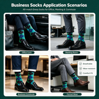 Chaussettes habillées pour hommes, douces et respirantes, à motif personnalisé, pour le bureau, les mariages et le quotidien, avec logo et taille personnalisables