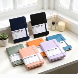 Custom logo Printed A5 <b>A6</b> A4 Hard Cover Soft Leather Journal Planner PU Notebook <b>Diary</b> with logo for Promotion - Product Image 5