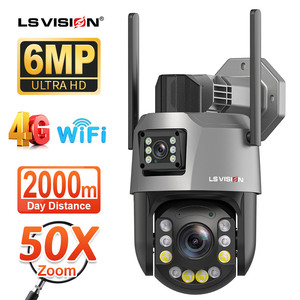 LS VISION 6MP 50X Optical Zoom PTZ Camera 2Lens Laser Night Vision 120m <strong>Auto</strong> Tracking Metal Housing WiFi CCTV Security Camera - Product Image 1