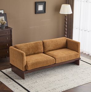 Square Arm Modern Convertible 3 Seater Boucle <b>Sofa</b> Set with Solid Wood Base for Apartment - Product Image 6