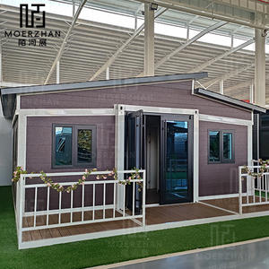 Casa pré-fabricada dobrável personalizada com estrutura de aço, metal luxuosa, pré-fabricada, sala dobrável de asa dupla - Product Image 3