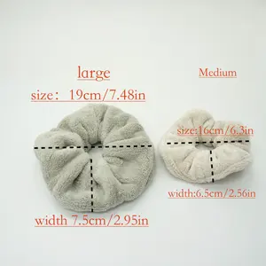 New Fashion Large Towel Scrunchies Microfiber Soft Velvet Hairband Ponytail Holders Drying Toweling Scrunchies For Hair Women