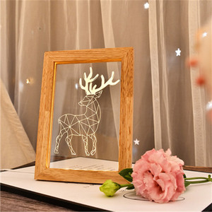 Cadre <span class=keywords><strong>Photo</strong></span> en bois <span class=keywords><strong>3D</strong></span> LED <span class=keywords><strong>Photo</strong></span> et texte lampe de Table personnalisée USB cadre <span class=keywords><strong>Photo</strong></span> veilleuse cadeau personnalisé - Product Image 4