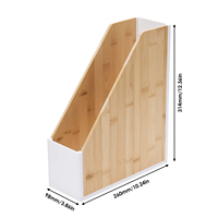 Organizador Giratorio de 360° de Madera A3 Personalizado, Caja de Almacenamiento de Archivos de Oficina de Lujo