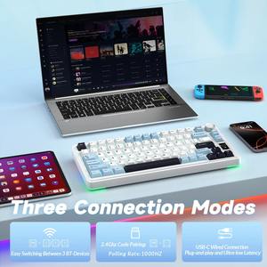 Estructura de junta de teclado mecánico para juegos Aula S75 Pro con pantalla TFT y perilla de retroiluminación RGB tri-modo intercambio en caliente para <span class=keywords><strong>Win</strong></span>/Mac - Product Image 2