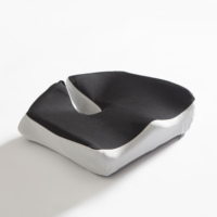 Coussin de siège carré ergonomique en mousse à mémoire de forme 100% polyester antidérapant lavable pour les douleurs du bas du dos, la sciatique et la pression sur le coccyx