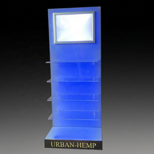 Exhibidor de Botellas de Licores Iluminado Personalizado, de Acrílico, con Múltiples Niveles y Pantalla LCD Publicitaria - Product Image 1