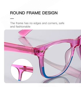 กรอบแว่นตาสำหรับวัยรุ่น แว่นตาเด็ก TR90 กรองแสงสีฟ้า กรอบแว่นใสสำหรับนักเรียน แว่นตาขายส่ง รุ่น 20215 - Product Image 5