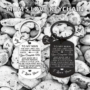 Regalo portachiavi con ciondolo in acciaio inossidabile inciso ispiratore per amore tu tag regalo per il compleanno - Product Image 2