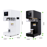 Machine de scellage de canettes de thé à bulles, de soda et de bière de table en acier inoxydable avec plateau, certifiée CE