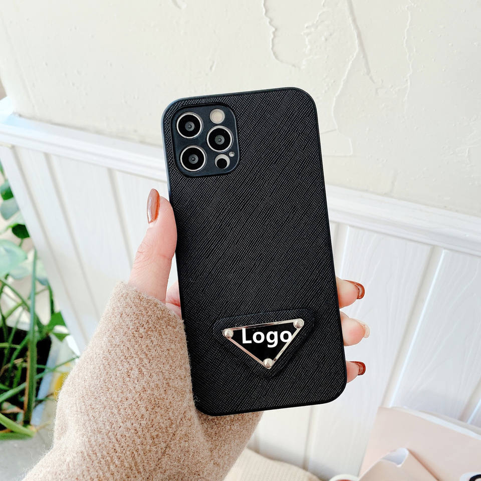 Latest Catalog Luxury Designer Phone Case Triangular Famous Brand Drop Proof Phone 13 Pro Max Phone Case Protective Case Cover