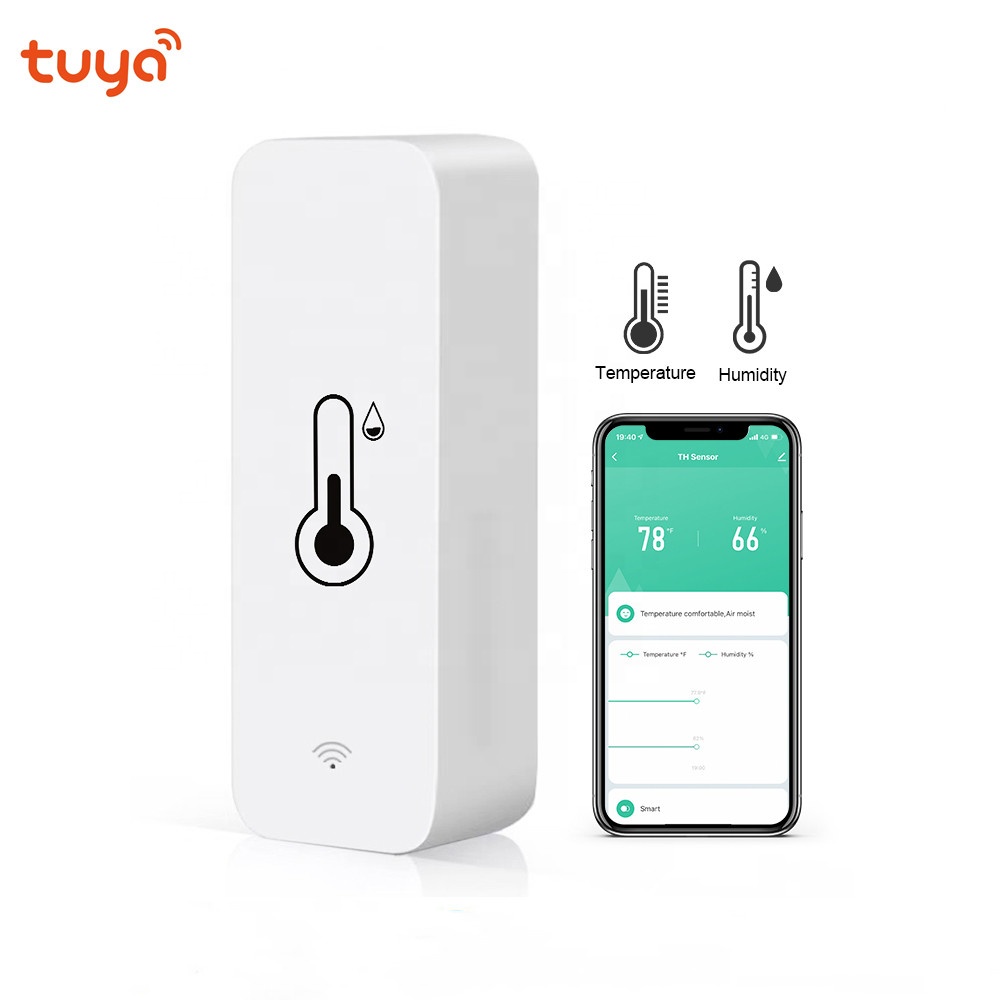 Tuya WiFi Temperature Humidity Sensor SmartLife App Remote Monitor Smart Home Thermometer Works with Alexa Google Home