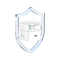 Port USB C GaN Tech 35W PD3.0 Adaptateur de chargeur rapide USB C PD Chargeur mural avec câble rétractable magnétique
