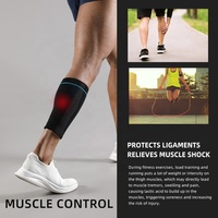VBOSi 7187 Manchons de compression 3D unisexe pour mollets, sans pied, pour soulagement des périostites tibiales, chaussettes de protection respirantes et robustes pour les jambes