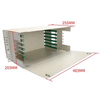Kabinet Kabel Cross Connect 19 Inch, Unit Box Case, Panel Patch FTTH, Frame Distribusi Serat Optik ODF Simplex SC 72 Core
