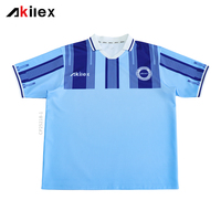 Maillot de football rétro Akilex, style vintage, personnalisable par sublimation, haut streetwear pour homme