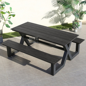 Picnic Portable Suitcase <b>Outdoor</b> <b>Table</b> Set Easy Folding Dining Camping <b>Table</b> Picnic Set <b>with</b> <b>Umbrella</b> Hole - Product Image 2