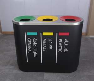 ספק סלי אשפה ממתכת לרחוב, למלונות, לקניונים, תלת-שימושיים, מנירוסטה, של קוגה קומרשל - Product Image 1