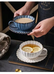 Juego de Tazas y Platos de Cerámica de Color Europeo para Café, Té Inglés, Té Etíope, Té de la Tarde, Té de Calabaza Fresca - Product Image 6