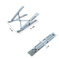 Support d'Ordinateur Portable Réglable à 7 Niveaux en Alliage d'Aluminium avec Ventilateur de Refroidissement Amovible pour Ordinateurs de 9 à 17,3 Pouces Compatible avec Support de Bureau