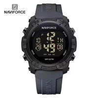 Jam Tangan Digital Naviforce NF7104 7104 Logo Kustom Grosir Pria Tali Silikon Jam Tangan Sport OEM ODM LED Bercahaya Kalender