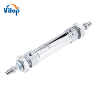 Mini cylindre pneumatique à double effet de la série DN/DSNU 8 Actionneur linéaire pneumatique en acier inoxydable Pièces pneumatiques de haute qualité