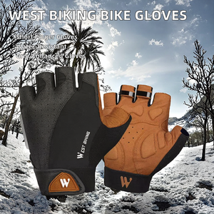 Guantes de Medio Dedo de Cuero PU Impermeables WEST BIKING para Ciclismo de Montaña, Motociclismo y Deportes de Verano - Product Image 2