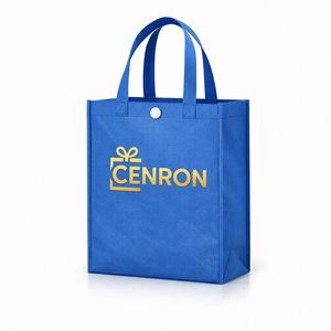 Custom Printed Non Woven <b>Gift</b> Tote <b>Bag</b> with Snap Button, Heavy Duty PP Shopper for Advertising Bulk - Product Image 6
