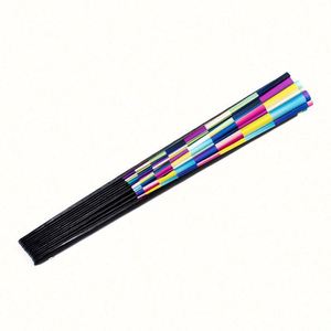 <b>Large</b> Folding Bamboo Handheld Chinese Kung Fu Tai Chi Decoration <b>Fan</b> Custom 33cm Painted Eco-Friendly Handmade - Product Image 6