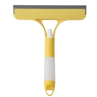 Nettoyeur de vitres double face 3 en 1 en plastique pour portes en verre, accessoire de salle de bain, nettoyeur de vitres avec vaporisateur