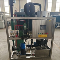 Machine à glaçons tubulaires industrielle de 2000 kg/jour, capacité en acier inoxydable 304, contrôlée par PLC