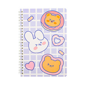 A5 mignon dessin animé spirale bobine <span class=keywords><strong>livre</strong></span> 60 feuilles doux journal ligne horizontale cahier fil couture reliure cadeau pour l'école primaire - Product Image 4