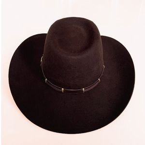 A112001 Chapeau haut de forme à large bord, style cavalier, unisexe, 100% laine, décontracté, toutes saisons - Product Image 4