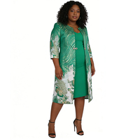 Nouvelle Arrivée - Ensemble Deux Pièces Grande Taille : Veste Longue et Robe pour Femme - Tenue de Cérémonie Africaine