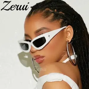 Sexy Cat Eye Sunglasses Women 2023 Luxury Brand Designer Fashion Small Frame Sun Glasses for Men New Trend Star Sunglass Unisex