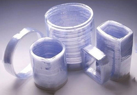Bouchons de préforme thermorétractable carrés en PVC transparents personnalisés pour emballage de joint de col de bouteille Manchon en film d'emballage