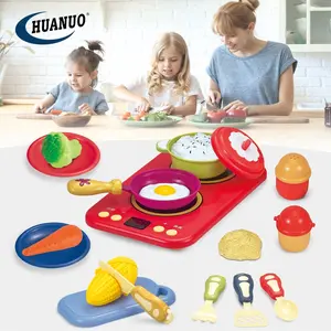 Kids education pretend play kitchen appliance toys plastic induction cooker cooking toy