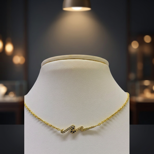 Bella S925 14K Gold Plated Luxury Modern Elegant Blue Sapphire Citrine Statement Necklace Customizable for Retail OEM ODM Unisex - Product Image 3